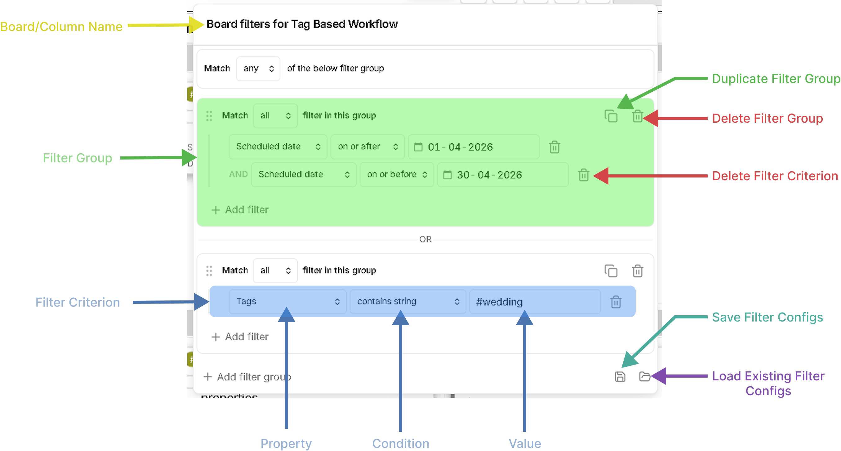 Advanced Filter Component Example