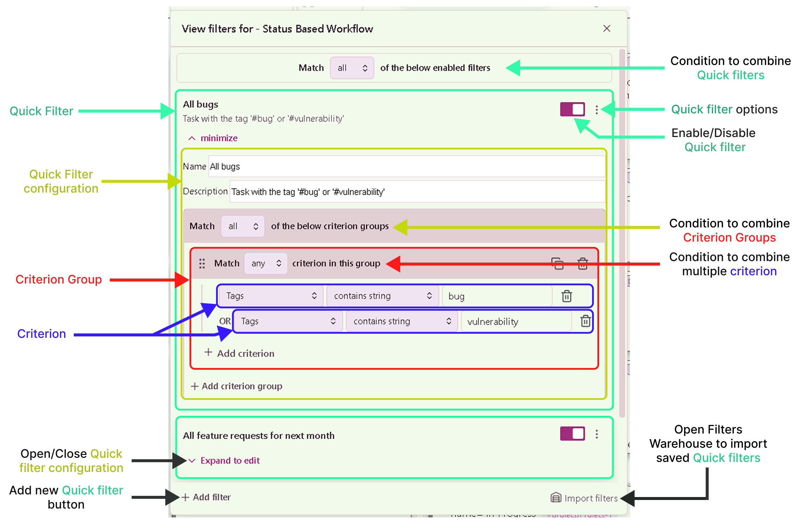 Advanced Filter Component Example
