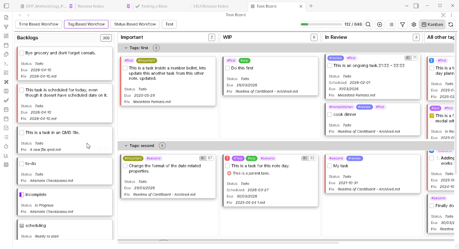 Drag and drop example