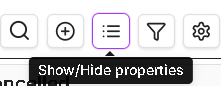 Show/hide properties button