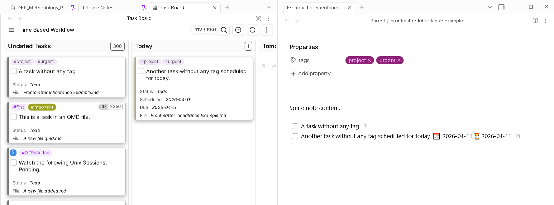 Virtual tags example